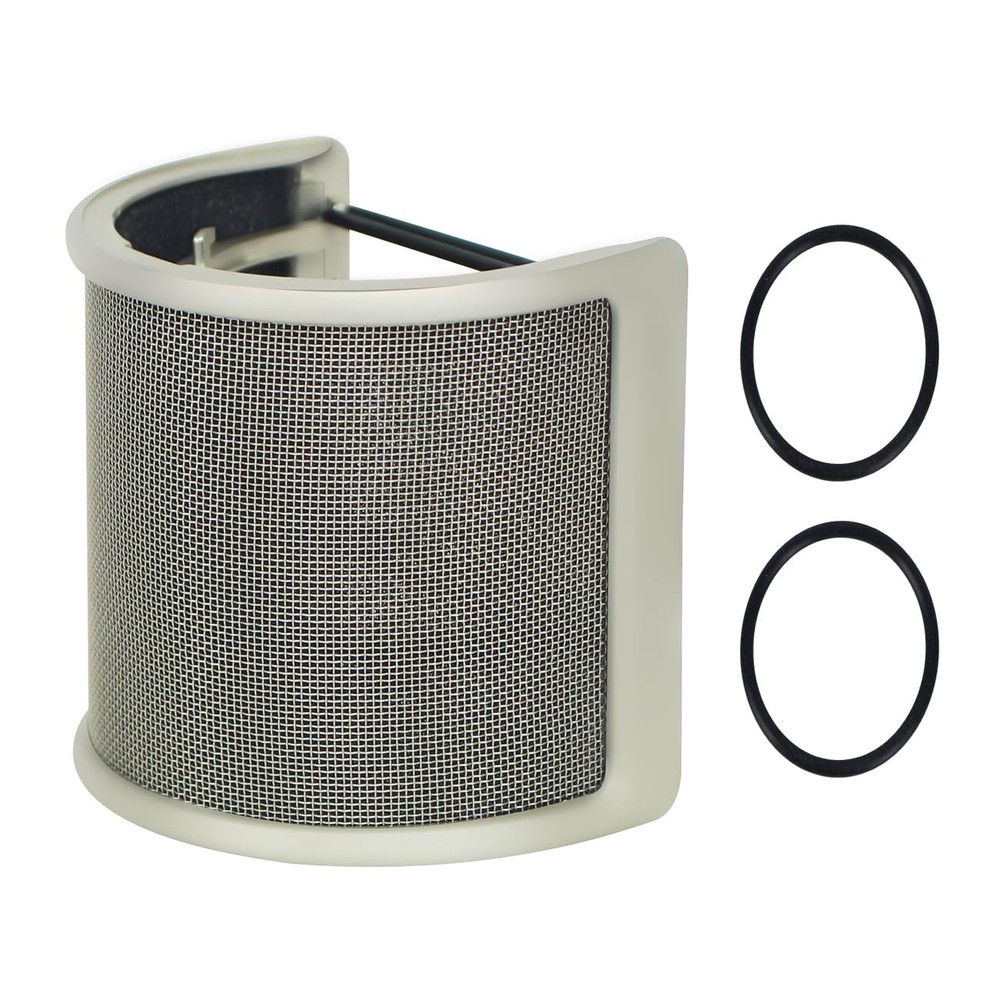 Microphone Pop Filter Golden Pop Protection with Foam Layer Windscreen Shield