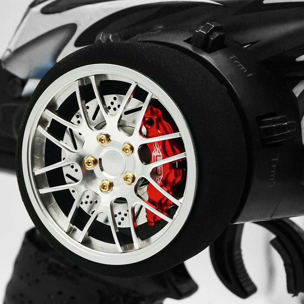 Yeah Racing YA-0625DB Aluminum Transmitter Steering Wheel Set Blue Type A