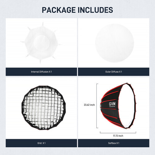 GVM Portable Quick Release Softbox 24"