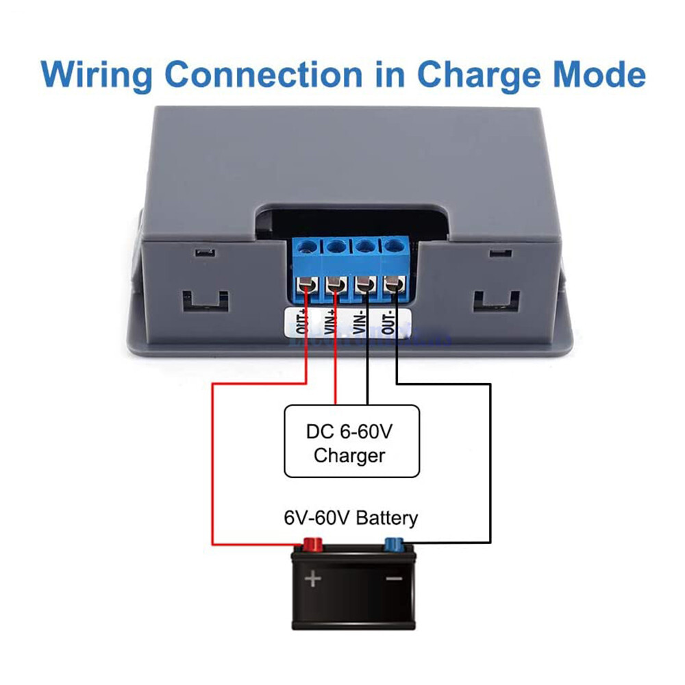 LCD Battery Charger Controller DC 6-60V Charge Discharge Protection Module