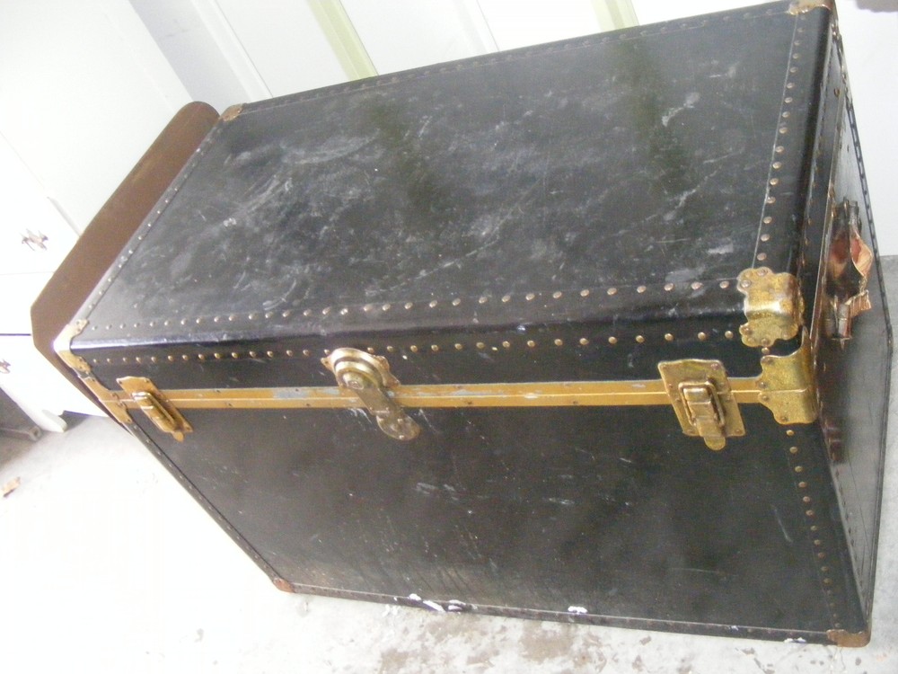 Vintage Black Trunk with Insert