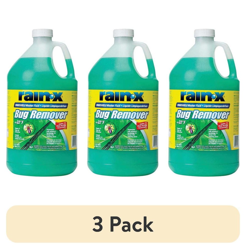 (3 pack) Rain-X Bug Remover Windshield Washer Fluid