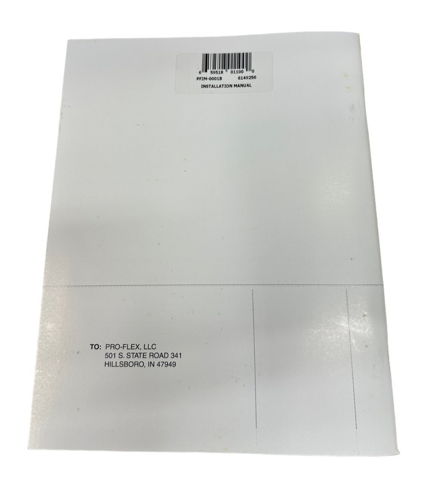 Pro Flex PFIM-0001B Installation / Training Guide **SALE**