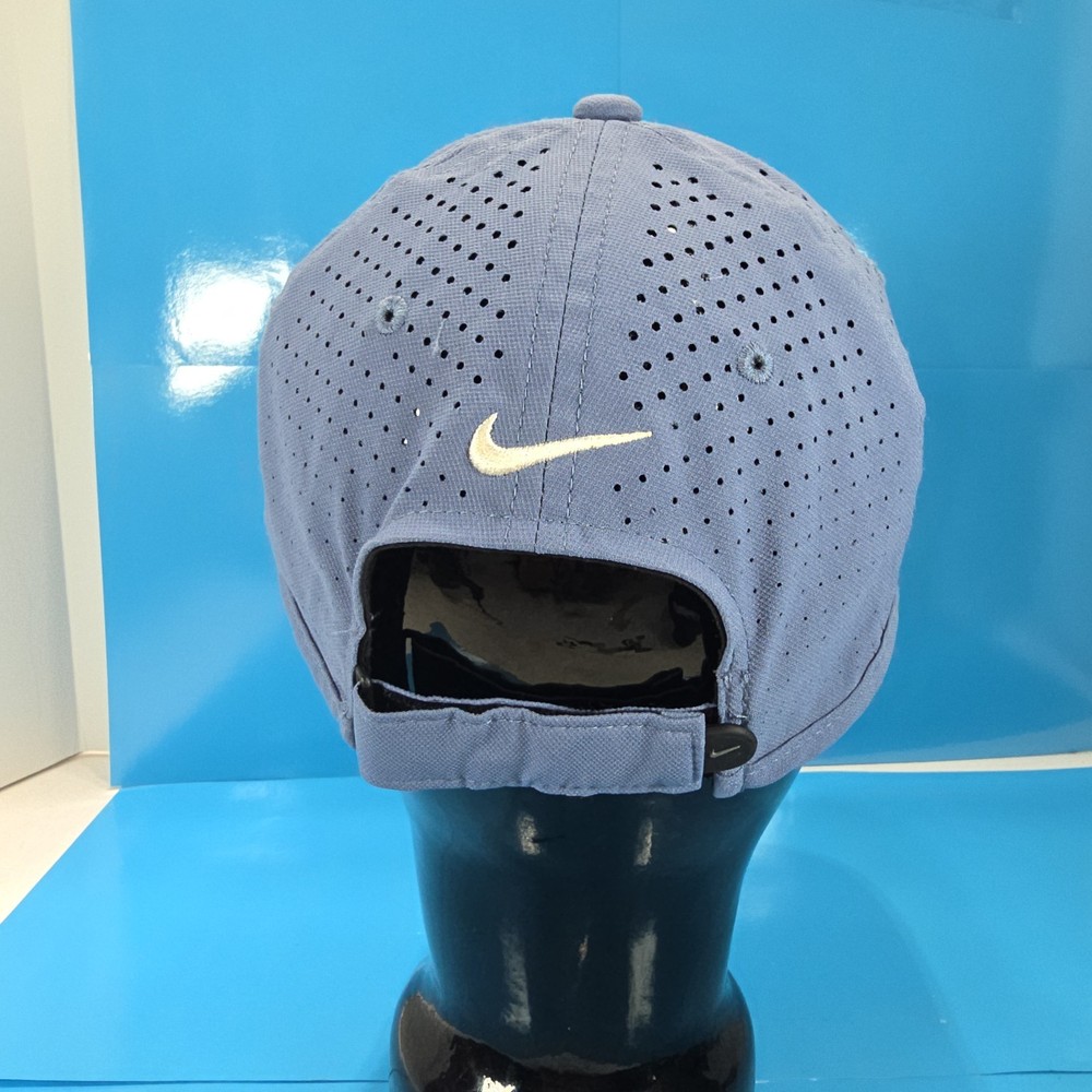 Nike Light Blue Golf Hat Perforated Adjustable Baseball Cap Swoosh Logo