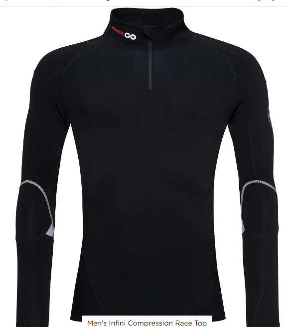 ROSSIGNOL infini ski racing compression top training baselayer ventilated mens S