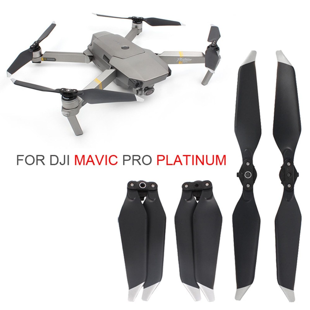 2Pair Silver/Platinum Propellers Replacement For DJI Mavic PRO Platinum Drone