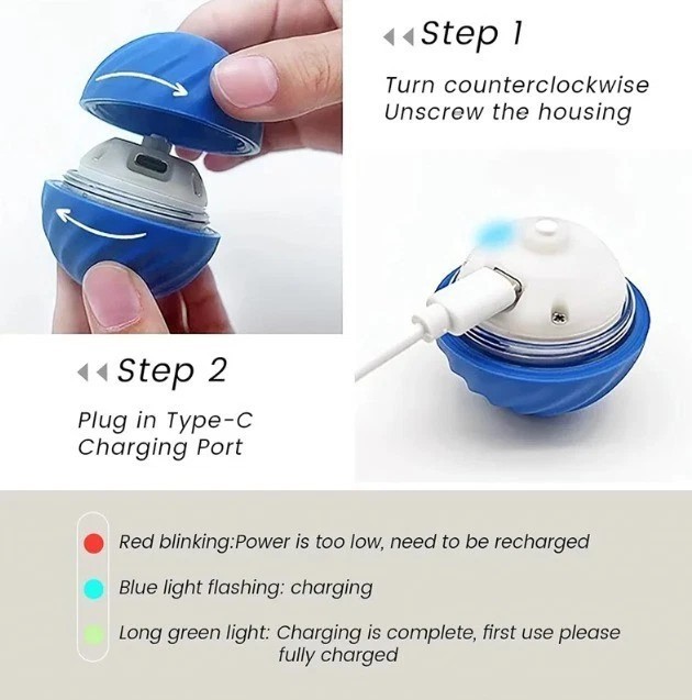 Smart Interactive Dog Toy Ball – USB Electronic Automatic Moving & Bouncing Pet.