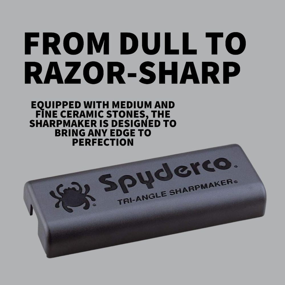 Spyderco TriAngle Sharpmaker, Complete Knife Sharpening System with Medium Gr...