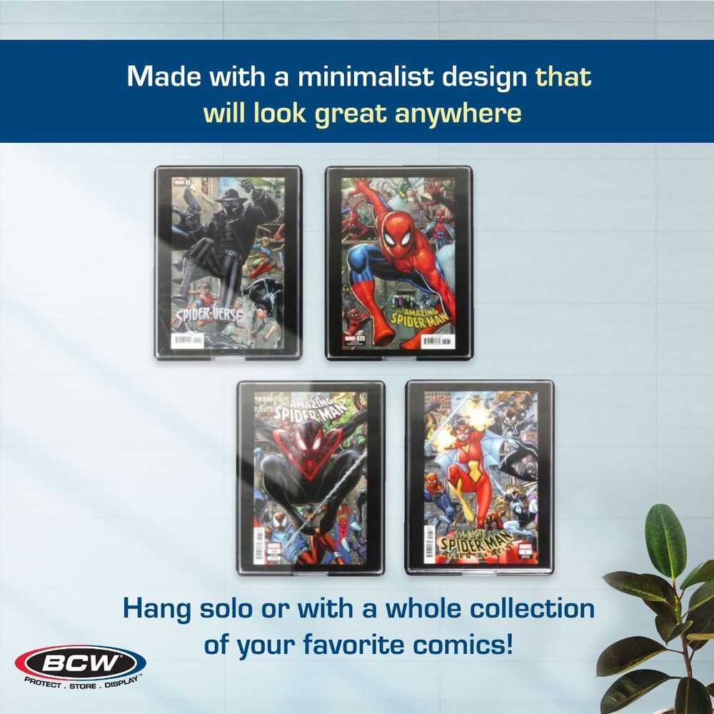 4 BCW Current Comic Book UV Resistant Black Showcases