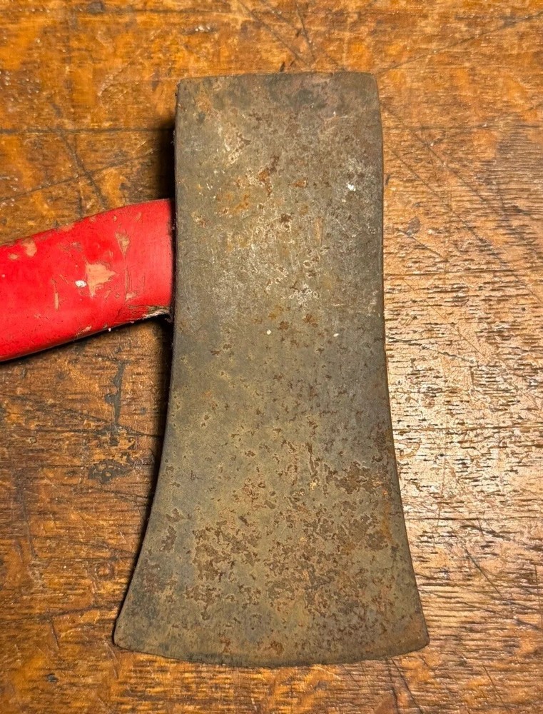 Vintage Fire Engine Red Fiberglass Handle Axe Hatchet Carpenter’s Tools