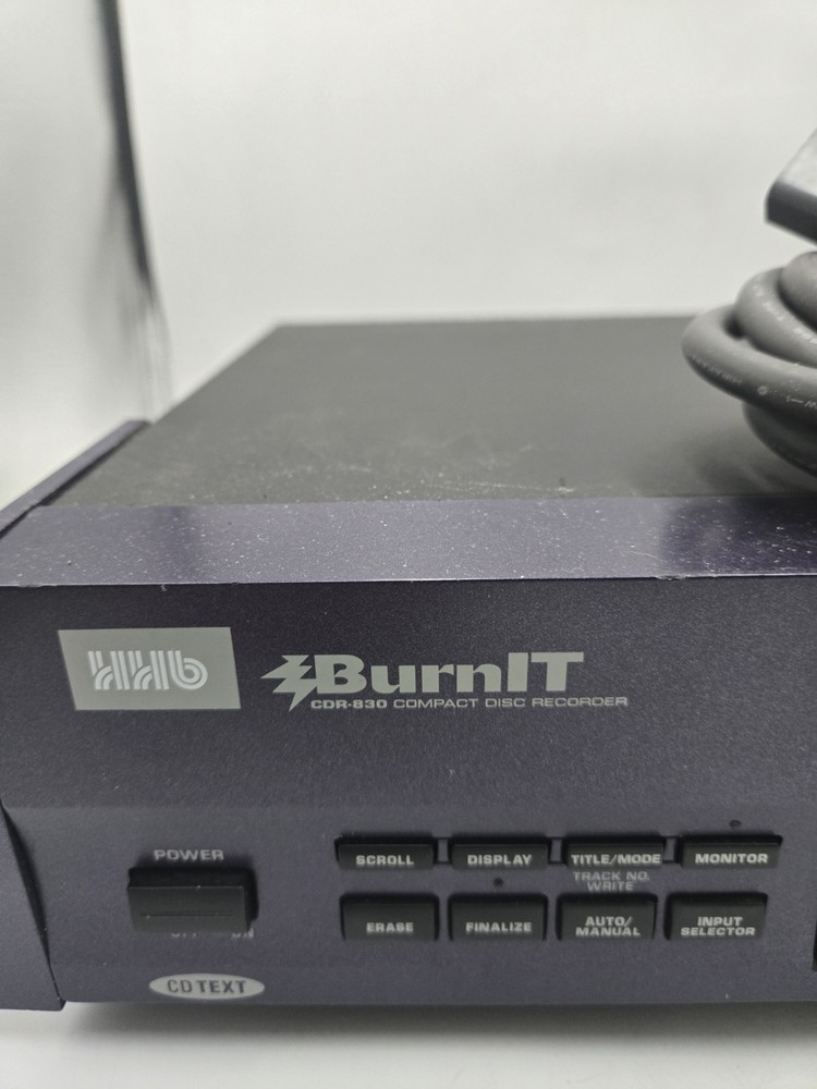 HHB BurnIT CDR-830 Professional Compact Disc Recorder W/ Rack Mount - No Remote