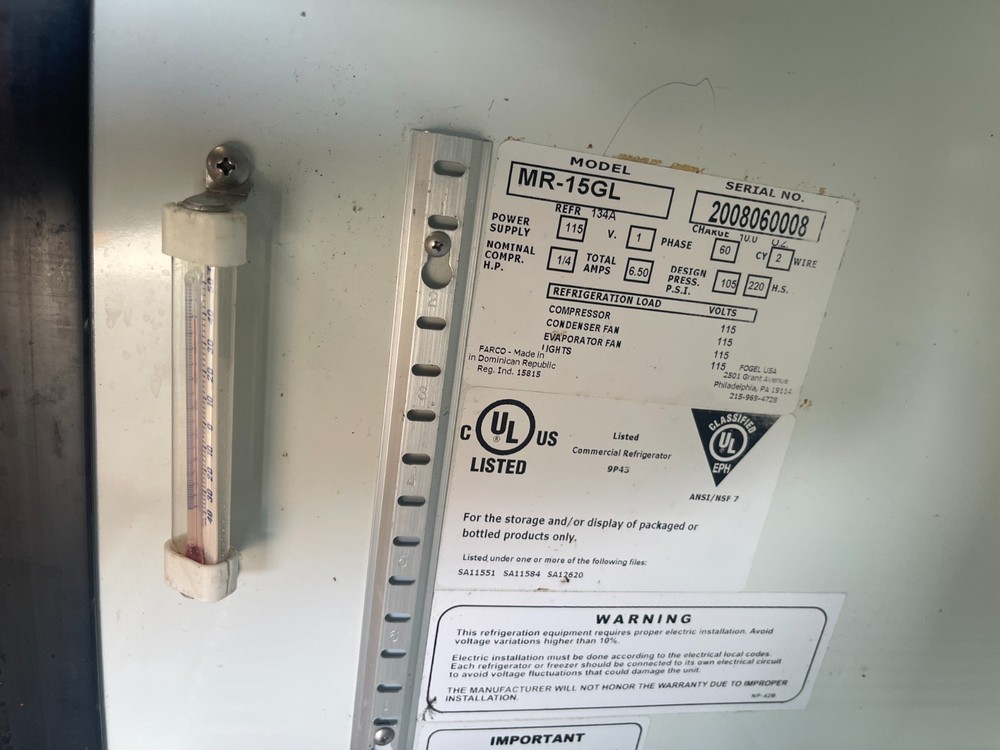 Fogel MR-15-GL Two-Section Back Bar Cooler