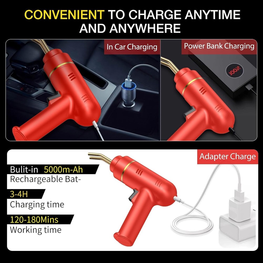 Versatile 200W Cordless Plastic Welder with 5000mAh Battery + 1200 Staples