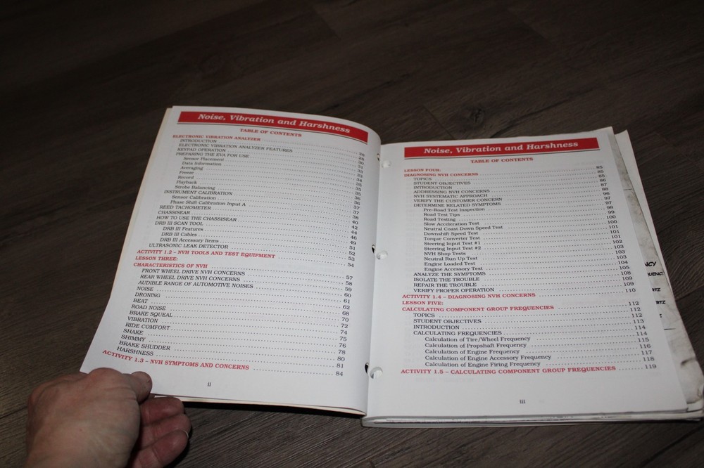 Mopar Noise, Vibration & Harshness training manual NVH 1997