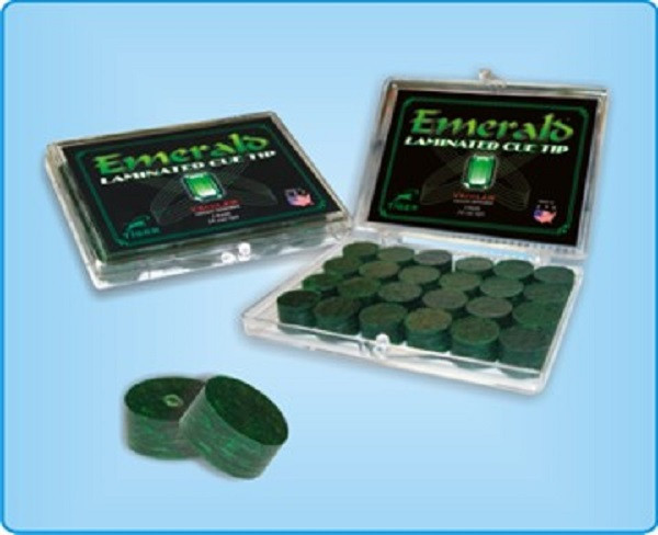 Tiger Emerald Pool Cue Tips (1 tip) w/FREE SHIP - Lowest Pricing Always