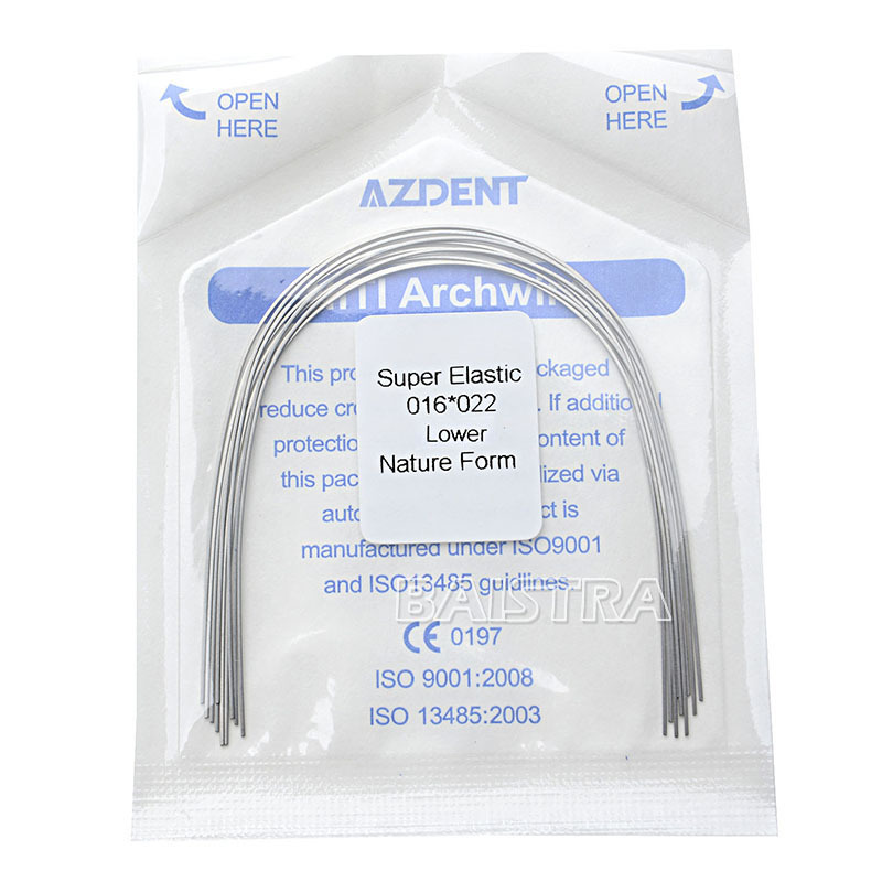 10pcs/Pack Dental Orthodontic Super Elastic Niti Arch Wire Rectangular Nature