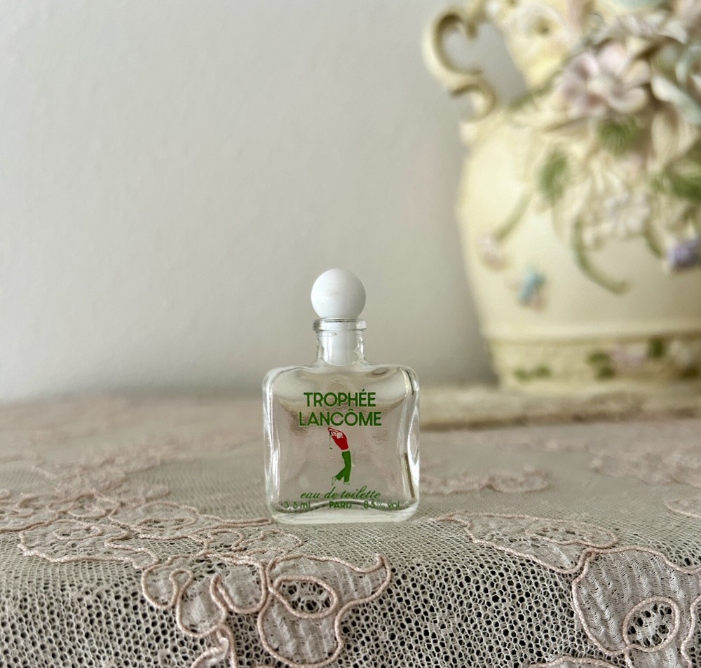 Vintage Trophée Lancȏme Mini Empty Perfume Bottle Golfer