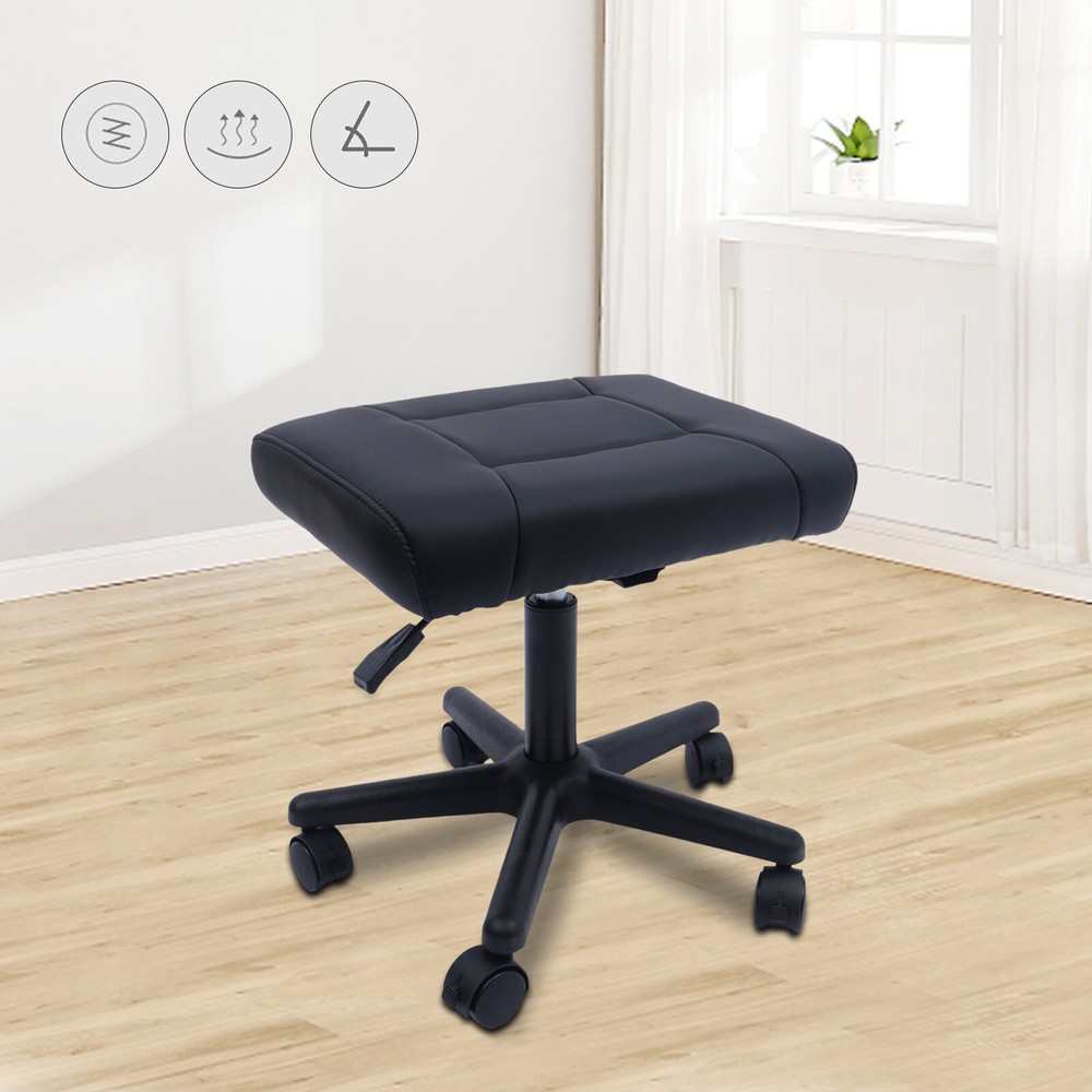 Footstool On Wheels 15-20'' Height Adjustable Rolling Stool Foot Rest Stool USA