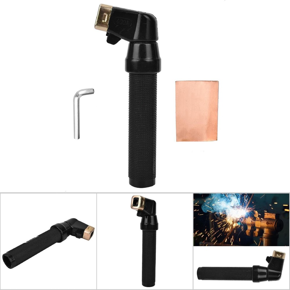 400A Welding Electrode Holder with Ergonomic Handle, Universal Fit for 400-50...