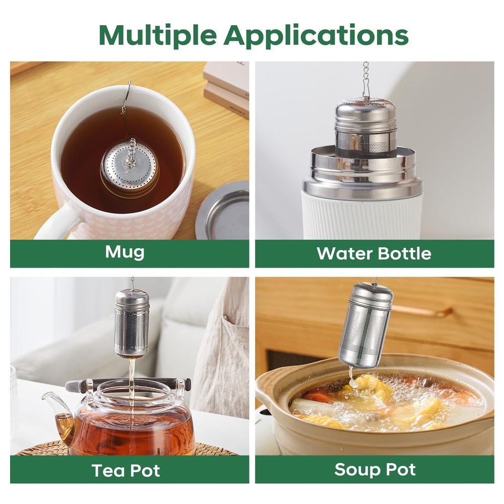 Tea Infuser For Loose Leaf Tea, Extra Fine Mesh Tea Diffusers For Loose Tea, ...