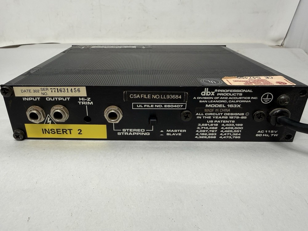 dbx 163X Professional Over Easy Compressor Limiter Signal Processor