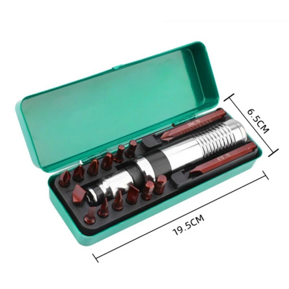 16PCS Impact Screwdriver Bit Handle Set Multi-Functional Industrial Heavy-Duty