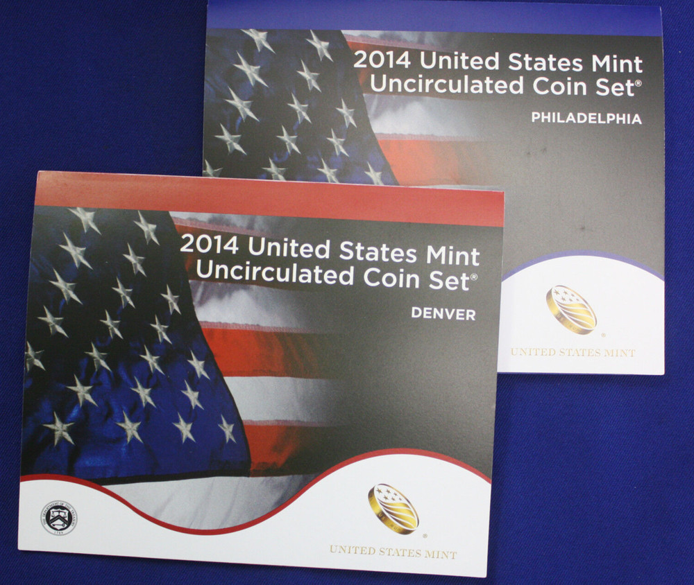 2014 Mint Set. Complete 28 coin set. Includes 14 each "P" and "D" Mint