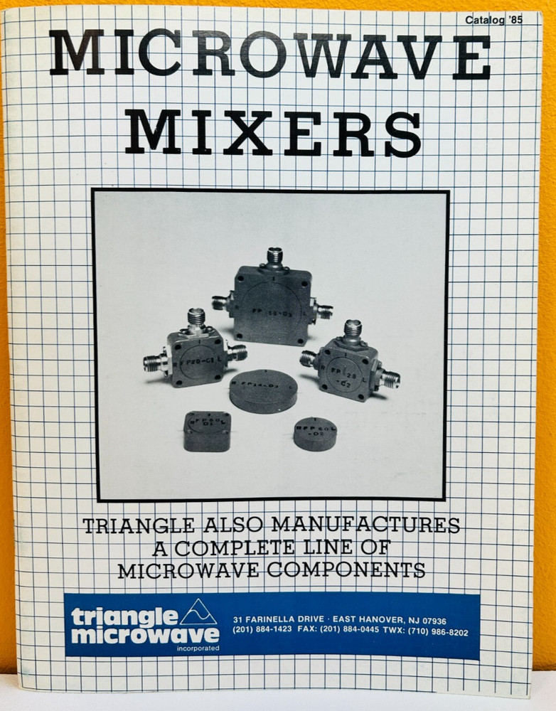 Triangle Microwave Mixers 1985 Catalog.