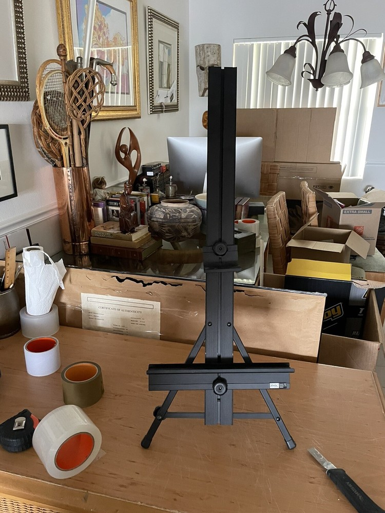 Black Aluminum Artist Art Studio RTA CA Display Easel Foldable