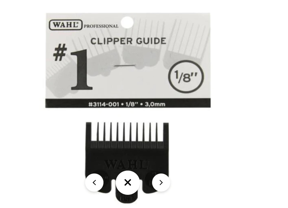 1/8" Wahl Professional Attachment Clipper Guide Replacement #1