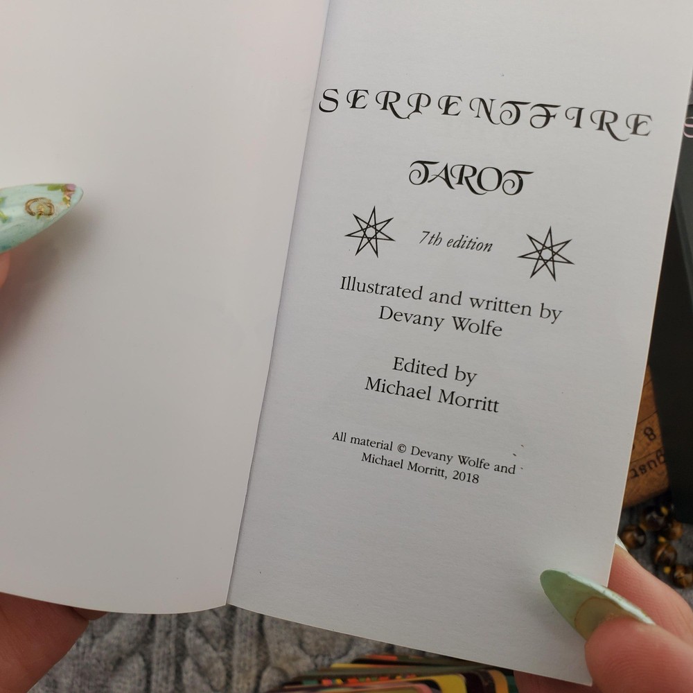 Serpentfire Tarot by Devany Wolfe 78 Card Tarot Deck USED