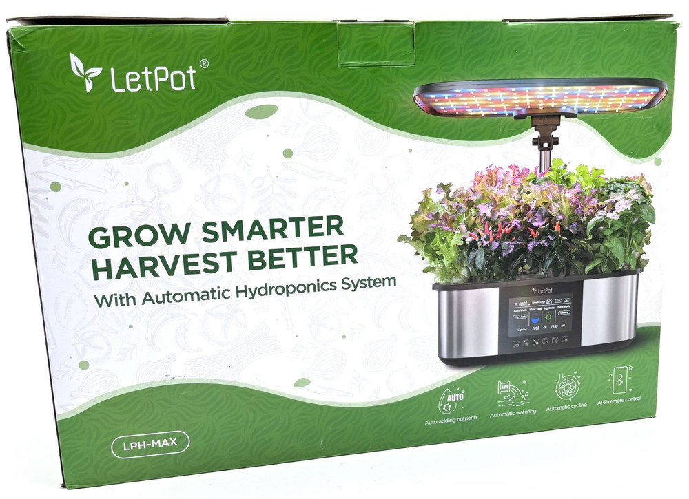 LetPot LPH-MAX Smart 4 in 1 Hydroponics Growing System With Auto-Adding Nutrient