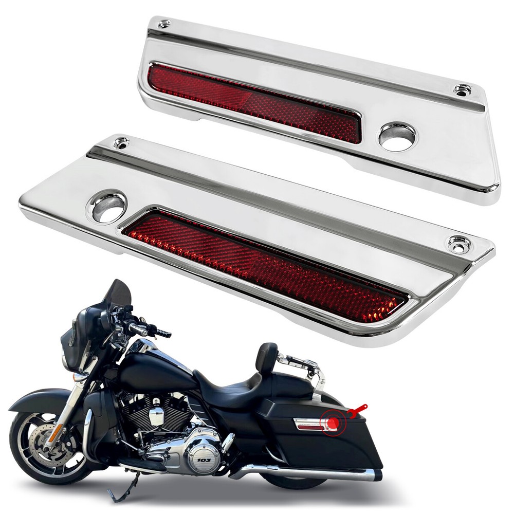 Chrome Saddle Bag Latch Lids Hardware Hinge Lock Kit For Harley Touring 1993-13