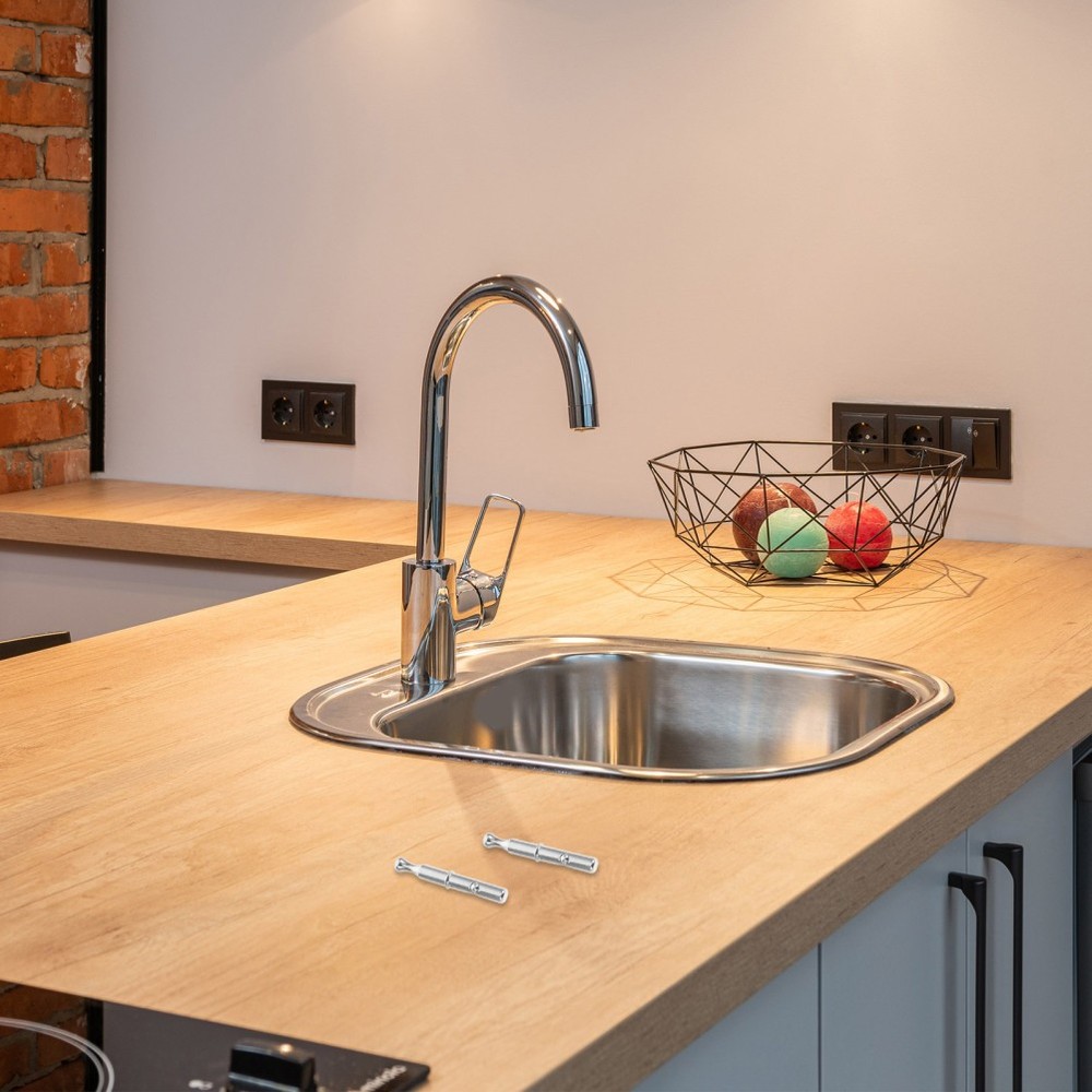 2 Pcs Sink Filter Accessories Kitchen Basket Handle Threaded Replacement Drain