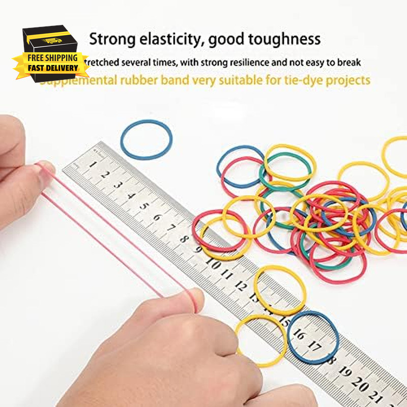Rubber Bands for Tie Dye Projects Craft Project Design Assorted 200G ⭐️⭐️⭐️⭐️⭐️