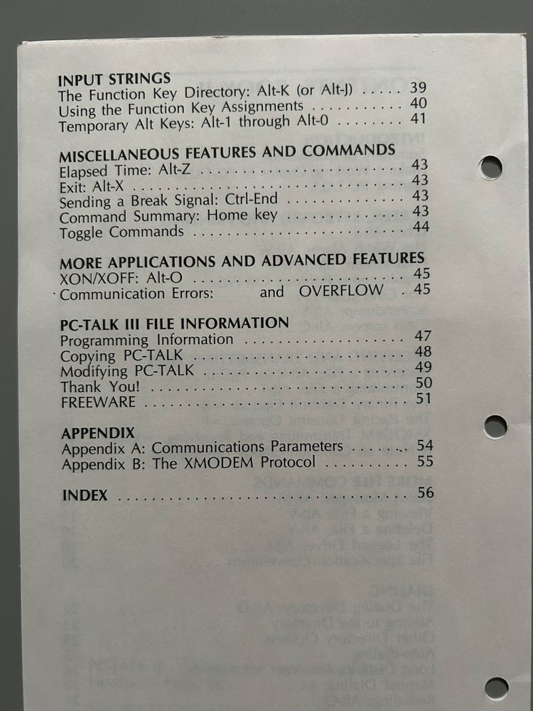 PC-Talk III Vintage PC DOS Communication Software - Disk and Manual