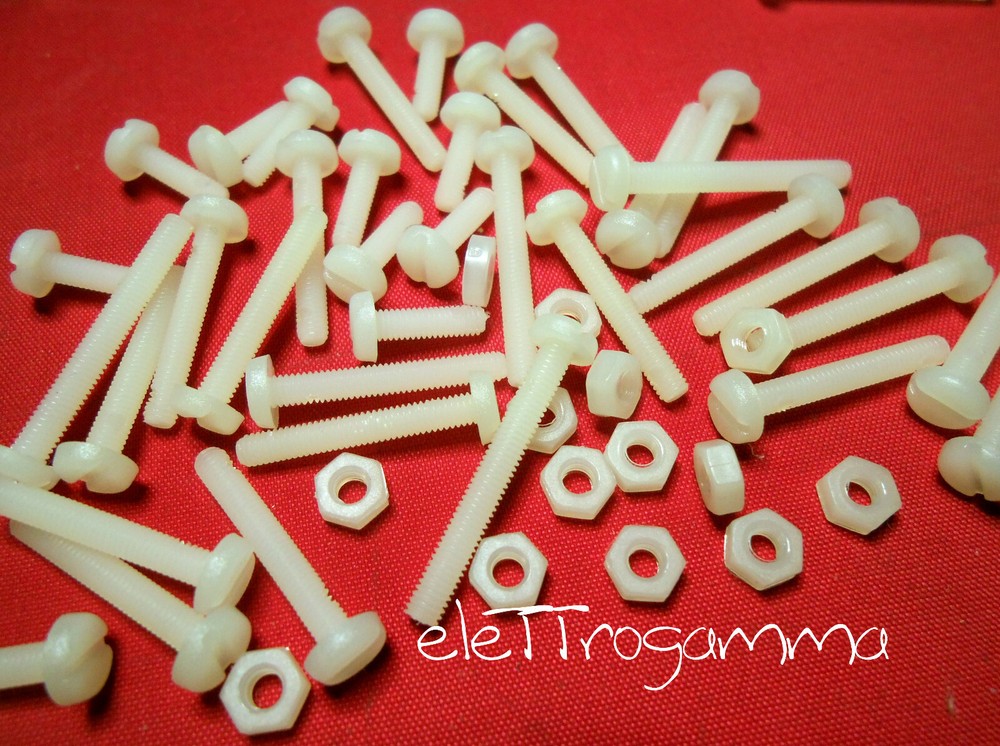 20pcs 3MA Plastic Polyamide Bolt Screw Various Sizes