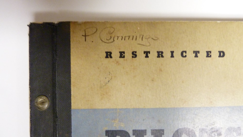 WWII WW2 Pilots' Information File - Named w Certificate