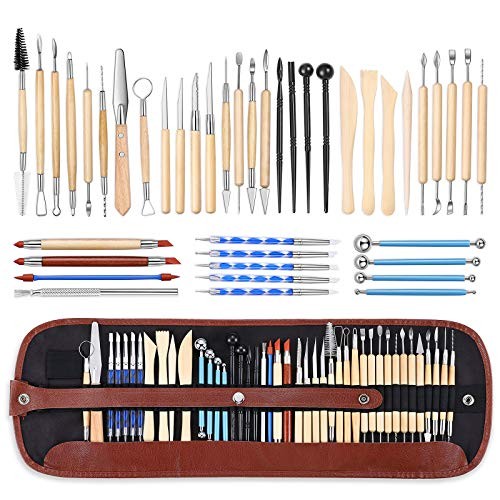 Pottery Clay Sculpting Tools 43Pcs Double Sided Ceramic Clay Carving Tool Set