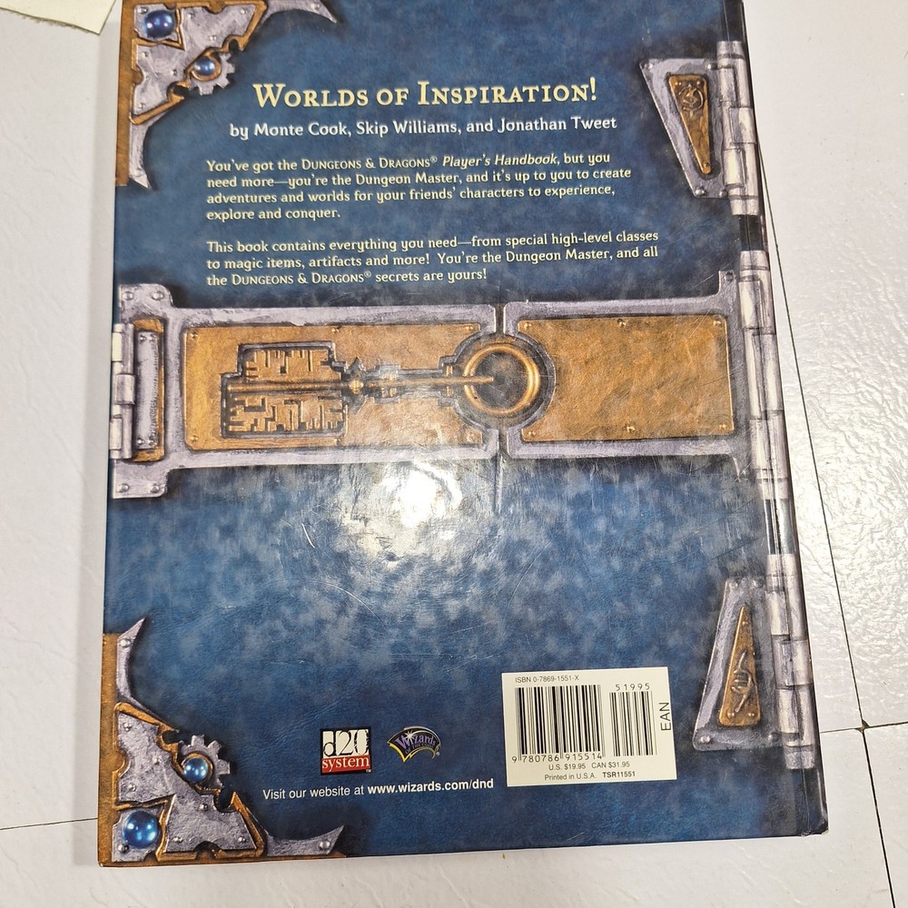 Dungeons and Dragons First Printing Dungeon Masters Guide Core Rulebook II