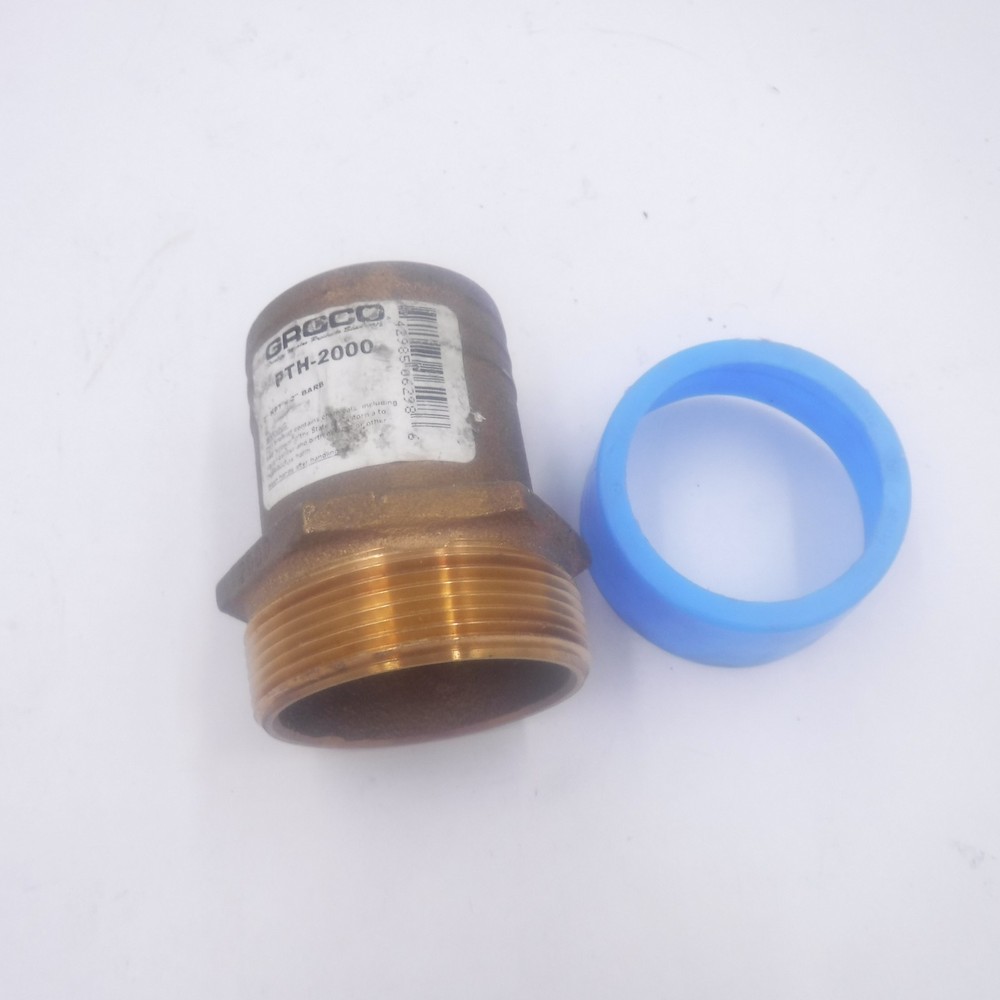 Groco PTH-2000 2" MNPT Bronze Pipe to 2" Hose Barb Fitting