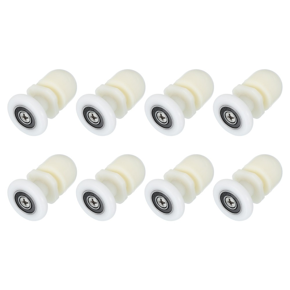 8 Pcs 25mm Shower Door Rollers Wheels Replacement White