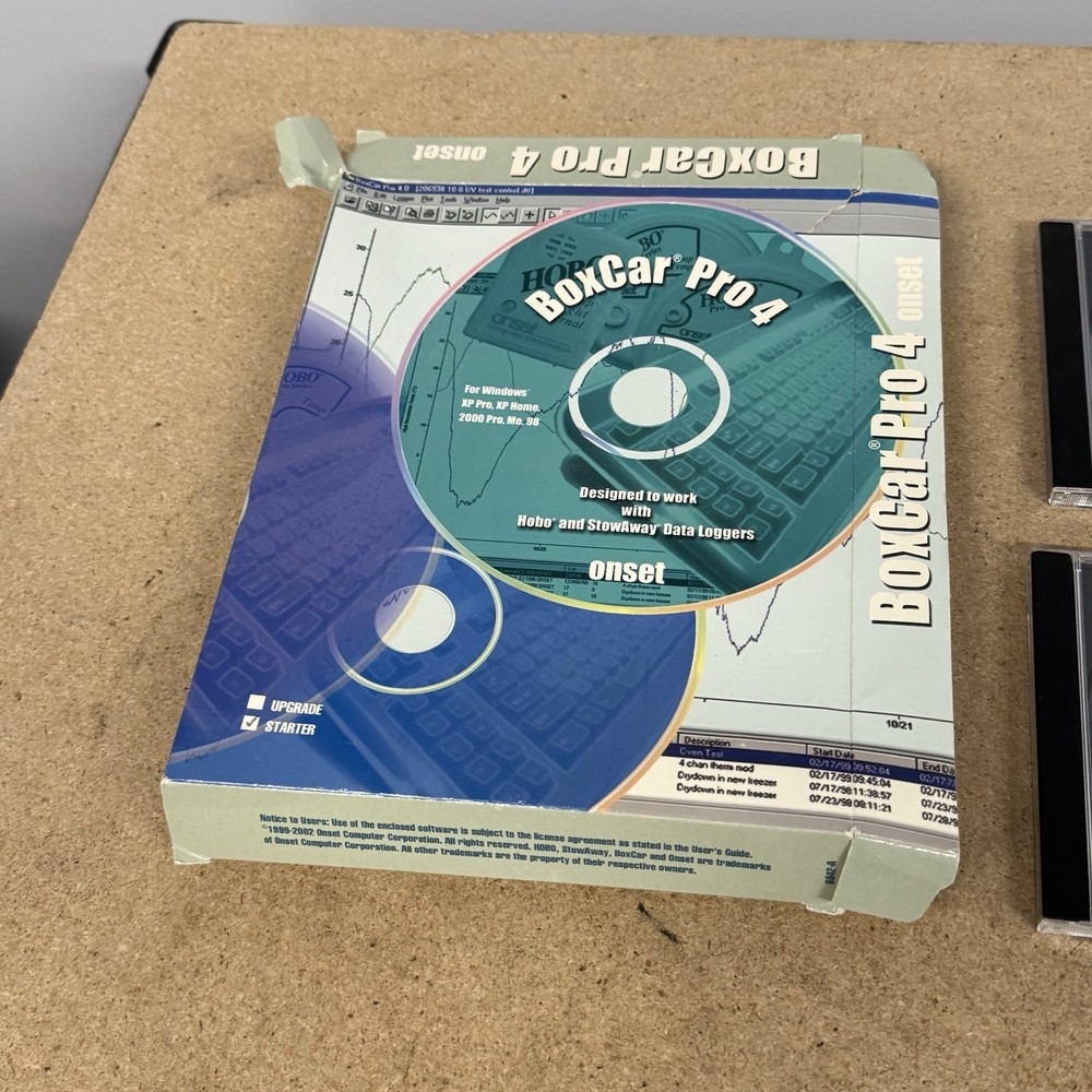 Onset Boxcar Pro 4 Works With Hobo And StowAway Data Loggers PC Software ONLY