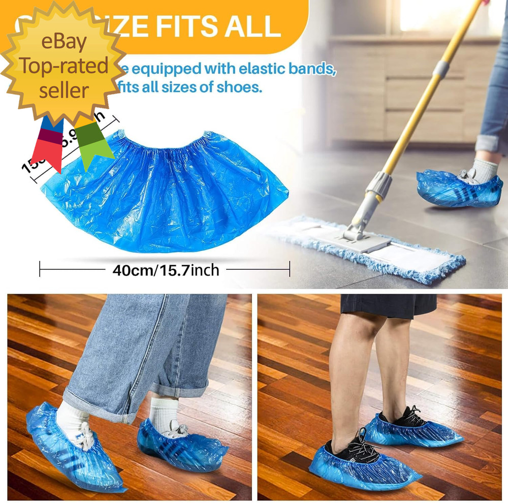 Shoe Covers - Boot Covers Plastic Disposable Waterproof Shoe Covers