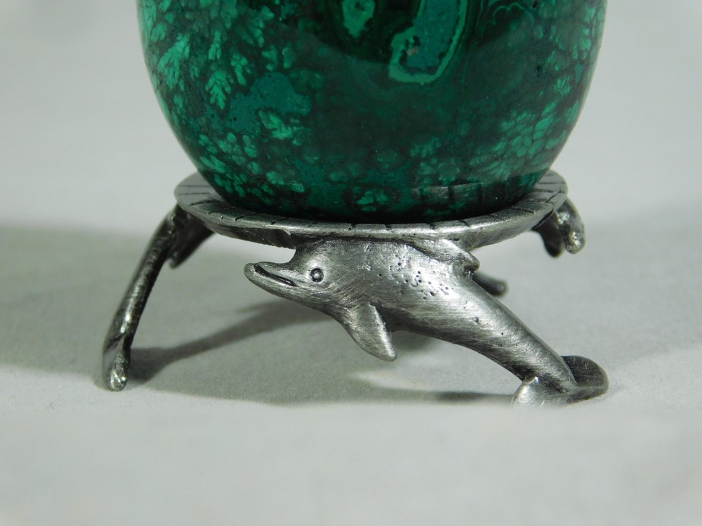 Sphere Display Stand DOLPHIN Design Small Size Dark Silver Color