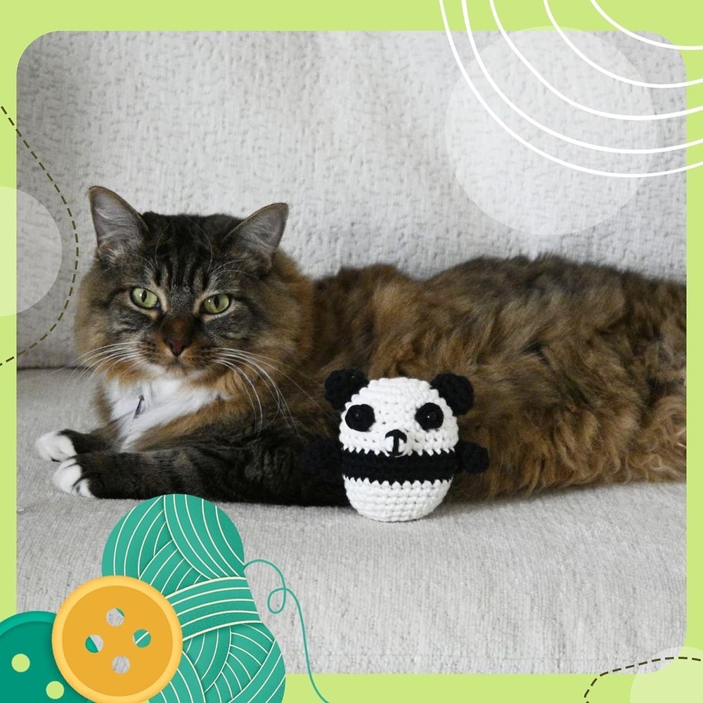 Crochet Kit Panda | Starter DIY Animal Project | Yarn, Hook & Guide