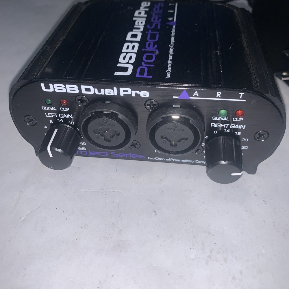 USB Dual Pre Project Series Audio Interface Mic Preamp w/ Power Adapter