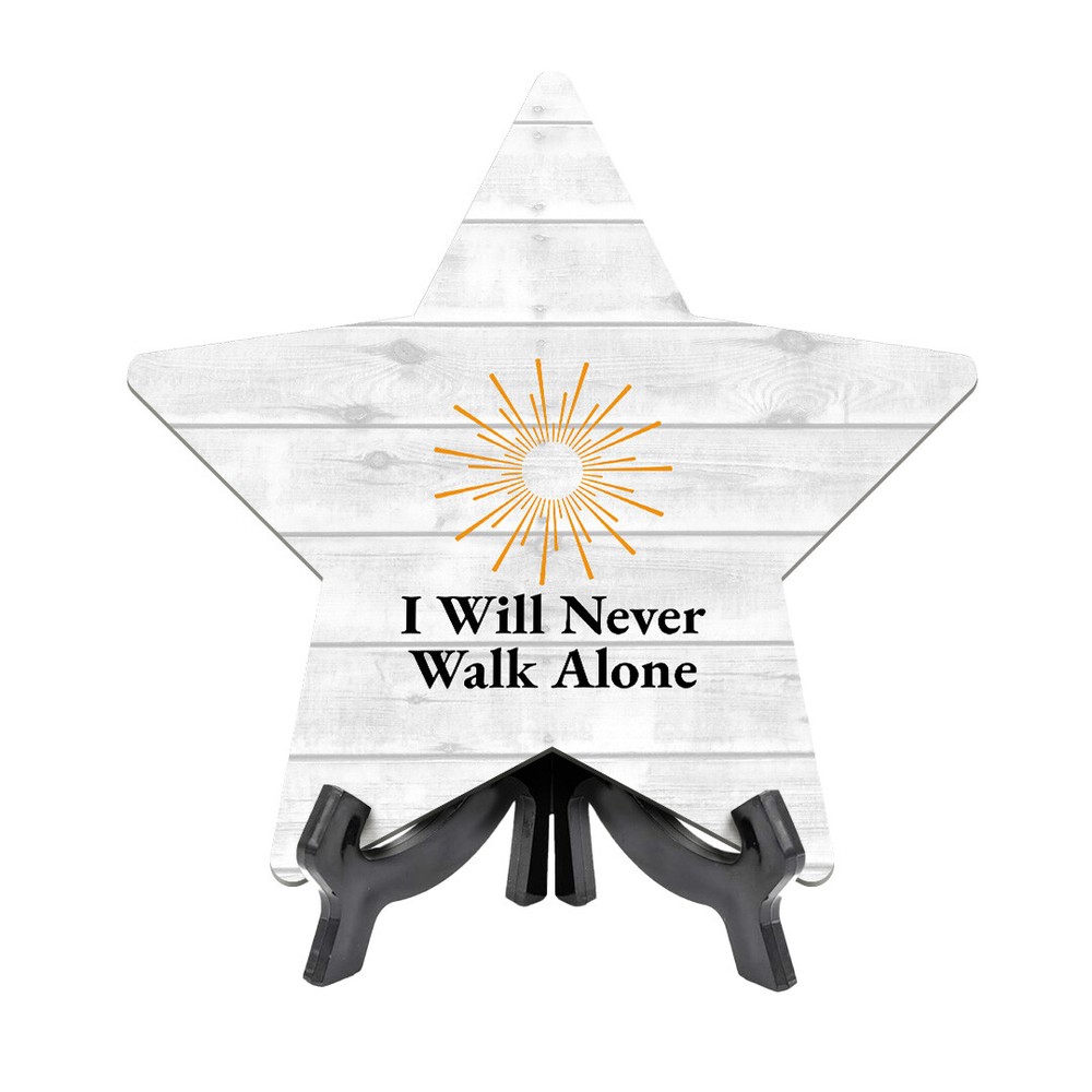 Religious Decor Star Table Sign Premium Sublimated Hardboard