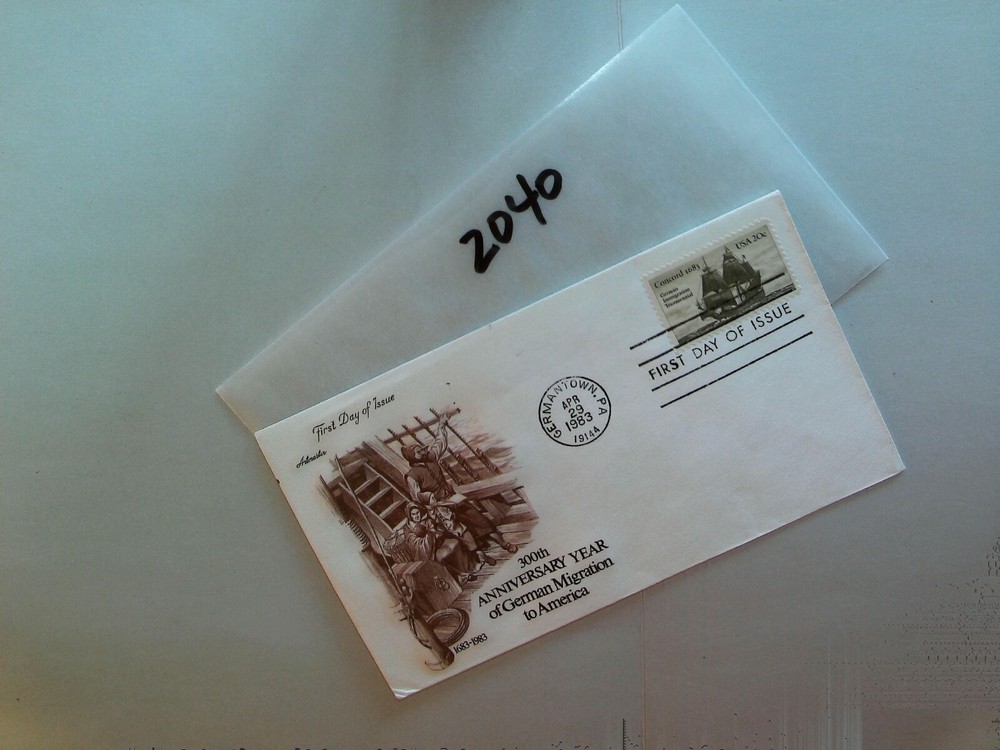 U. S.Stamp FDC-2040 - German Migration - ArtMaster cachet comb. shipping