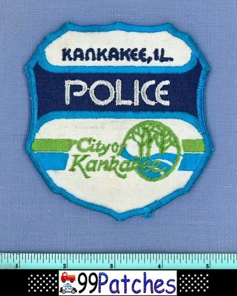 KANKAKEE ILLINOIS Police Shoulder Patch TREES BY RIVER 4G